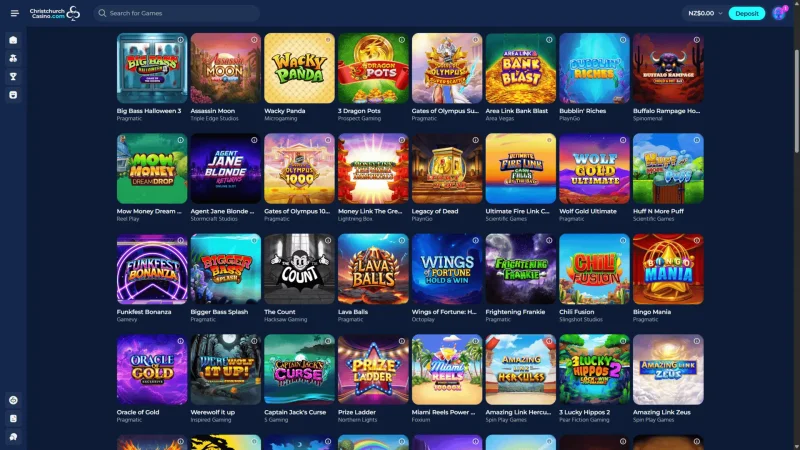 Christchurch Casino casino interface